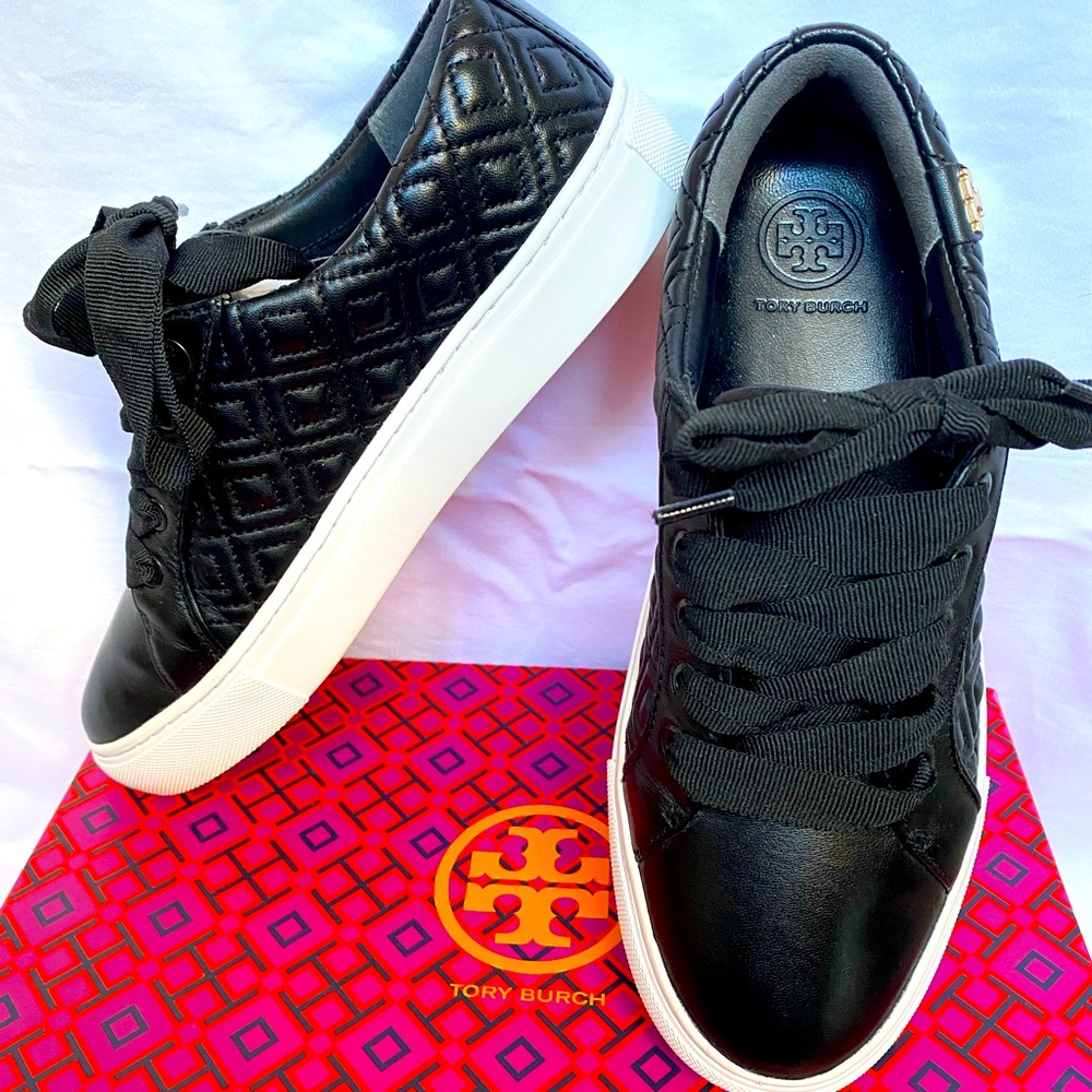 Tory Burch Marion Quilted Black Shoes